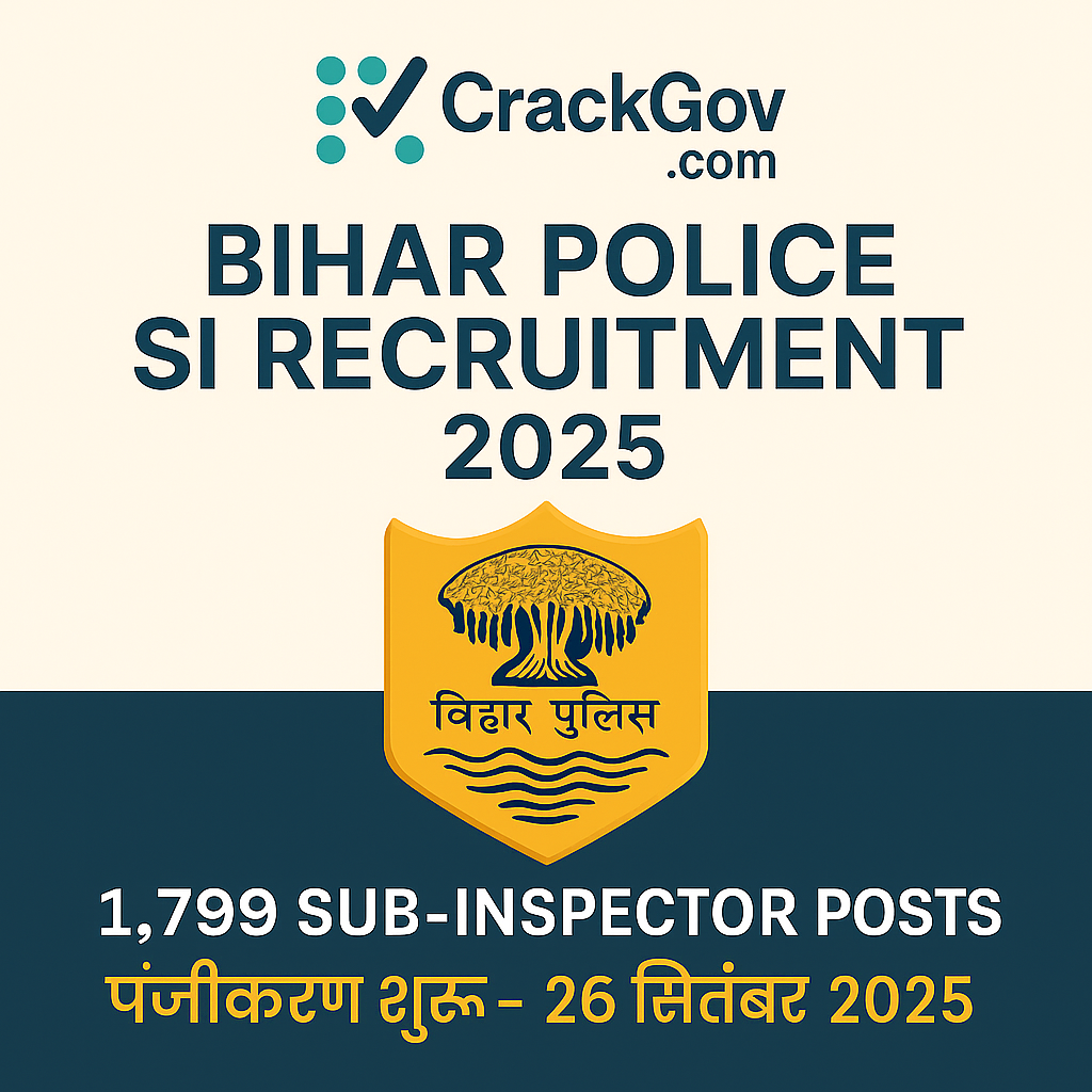 Bihar Police SI Recruitment 2025 1799 Sub-Inspector Posts