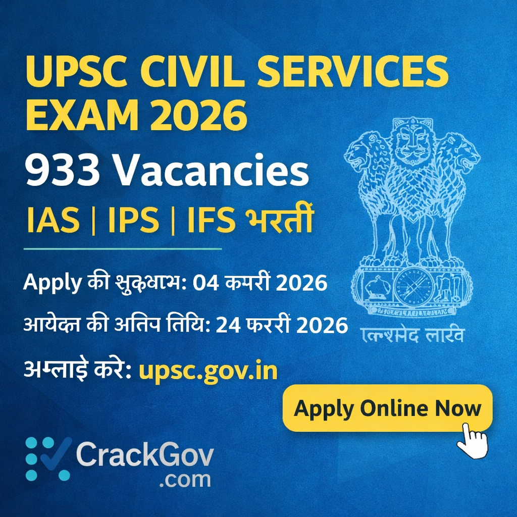 UPSC Civil Services Examination (CSE) 2026 – 933 Vacanciesq