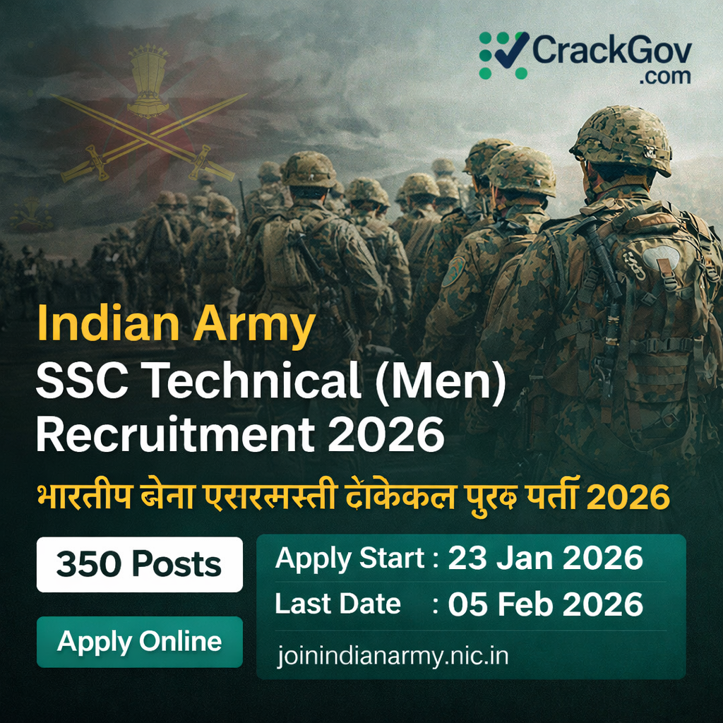 Indian Army SSC Technical (Men) Recruitment 2026