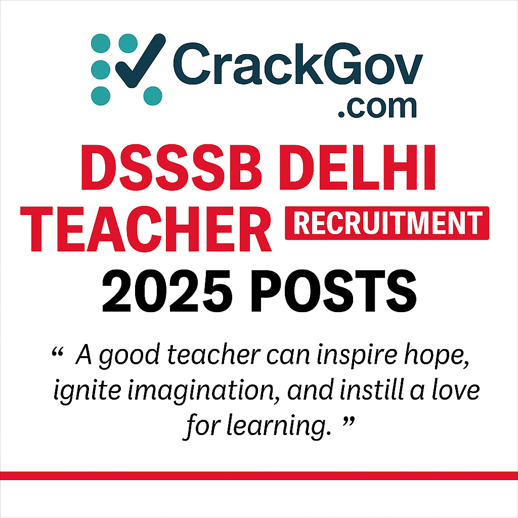 DSSSB Delhi Teacher Recruitment 2025  Apply Now for 5,346 Teaching Posts