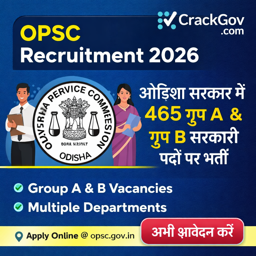 OPSC Recruitment 2026 for 465 Group A & B Posts