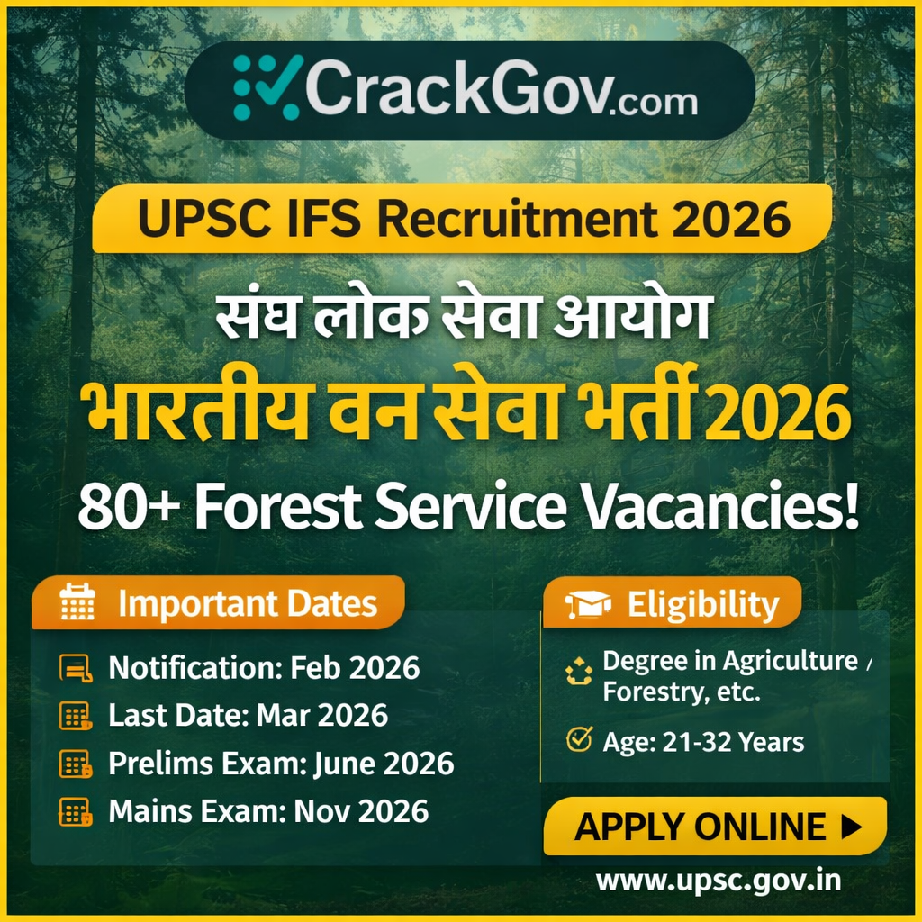 UPSC Indian Forest Service IFS Recruitment 2026 – 80+ Vacancies Apply Online