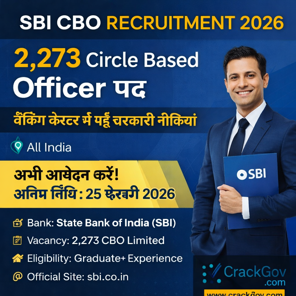 SBI CBO Recruitment 2026 – 2,273 Circle Based Officer Posts