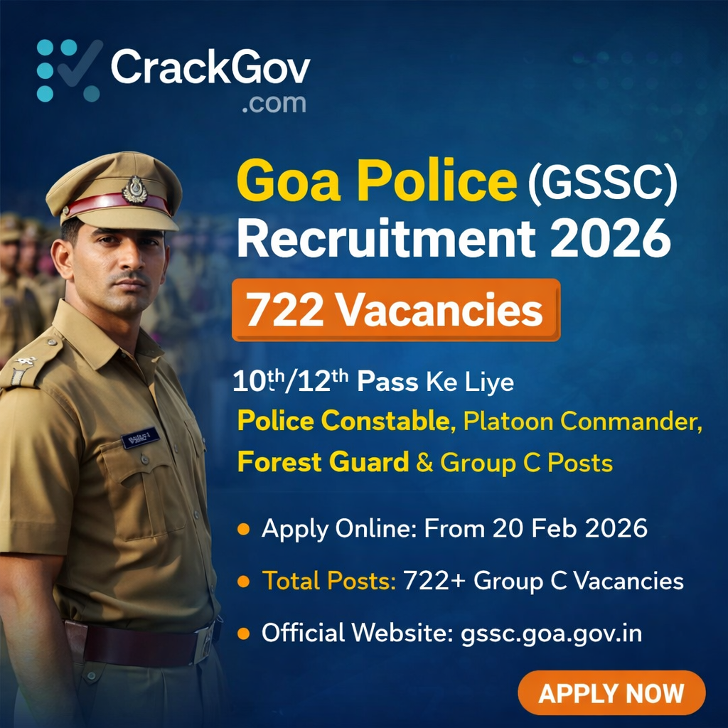 Goa Police (GSSC) Recruitment 2026 for 722+ Group C Posts