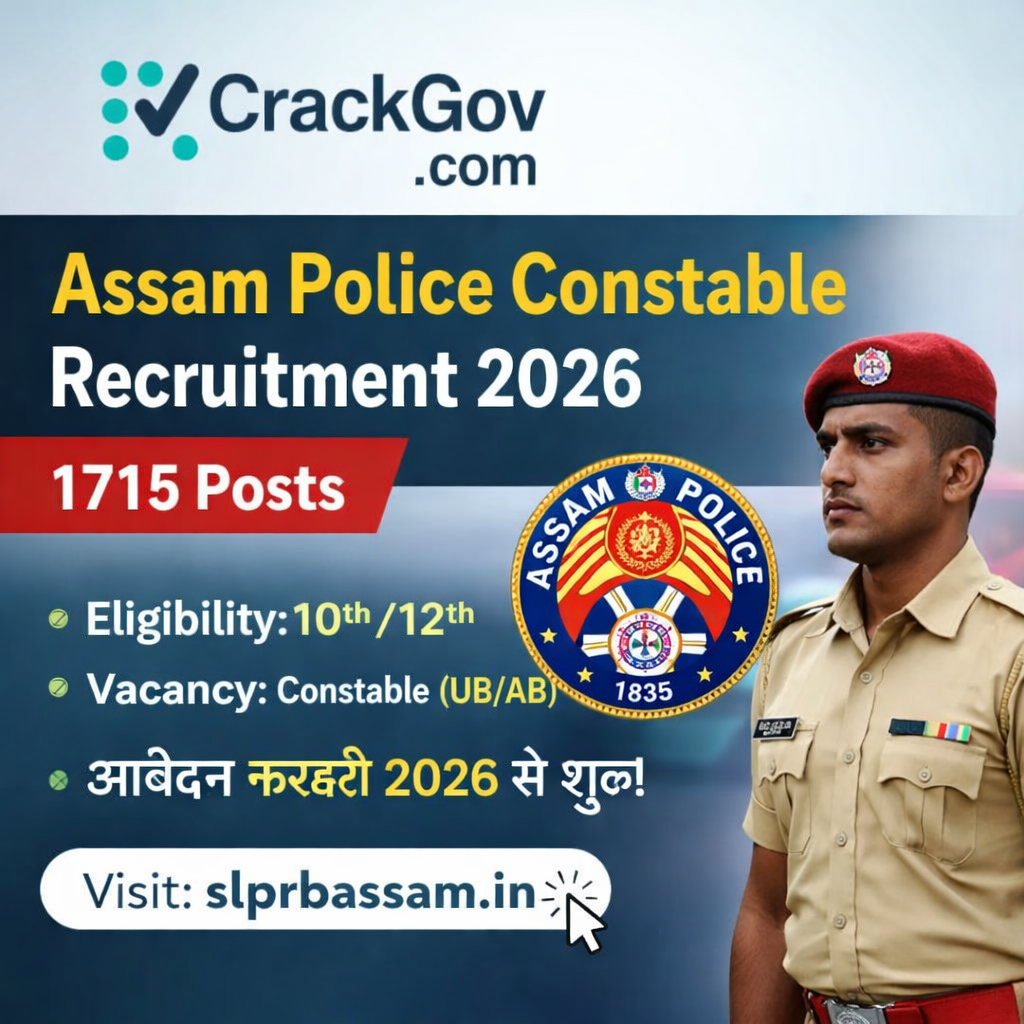 Assam Police Constable Recruitment 2026 – 1715 Posts