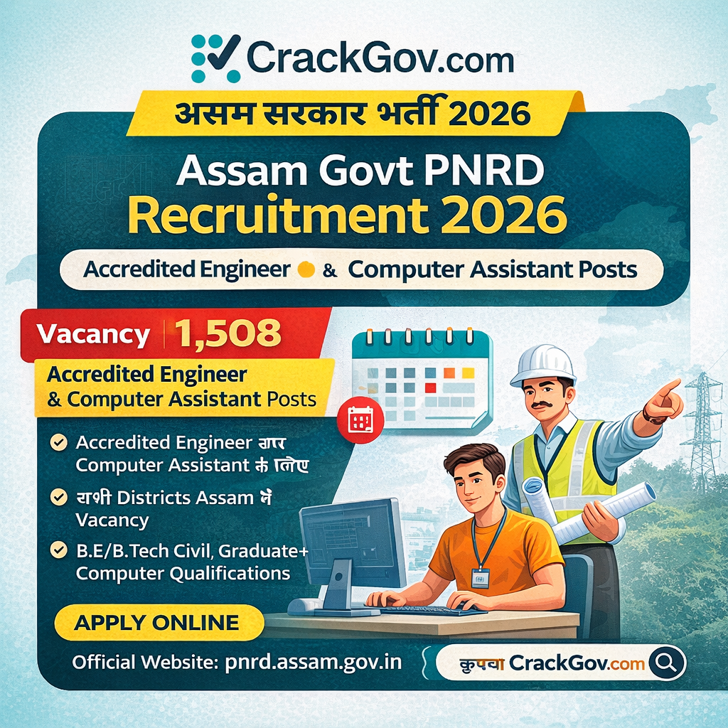 Assam PNRD Recruitment 2026 for 1,508 Accredited Engineer & Computer Assistant Posts