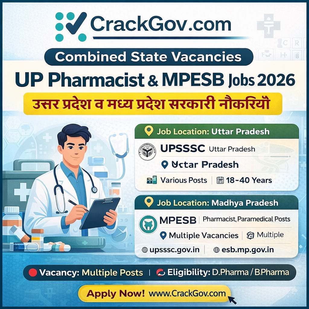 UP Pharmacist Recruitment 2026 – Apply Online for State Medical Vacancies