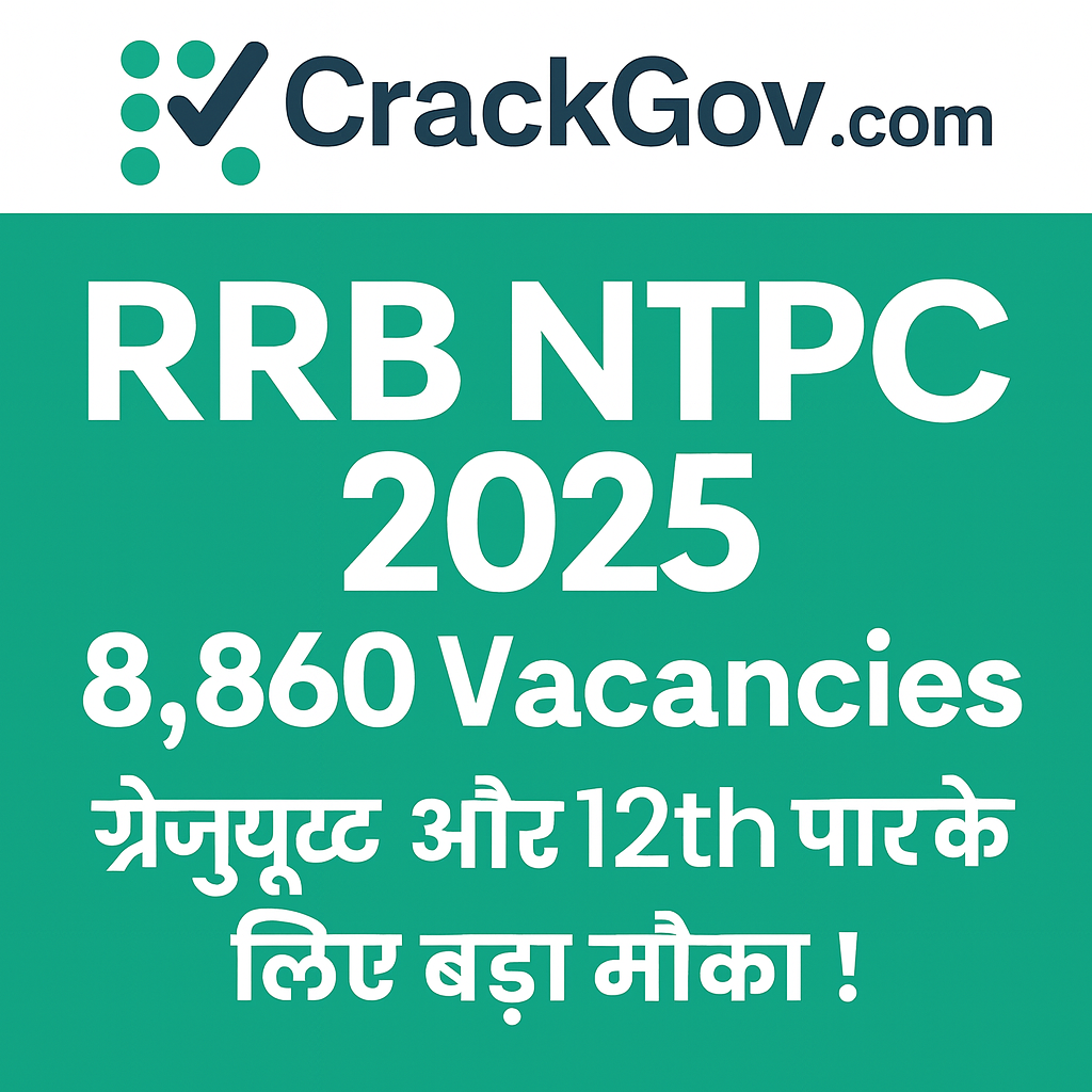 RRB NTPC 2025 Recruitment: 8,860 Vacancies Announced | ग्रेजुएट और 12th पास के लिए बड़ा मौका!**
