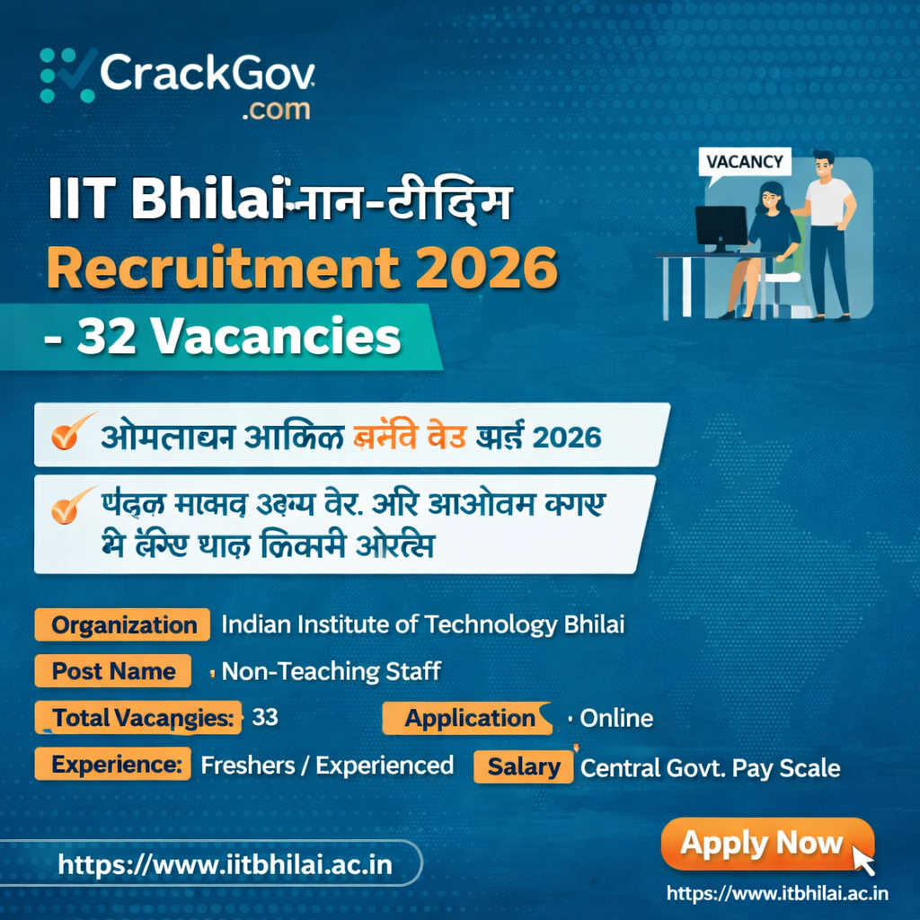 IIT Bhilai Non Teaching Staff Recruitment 2026