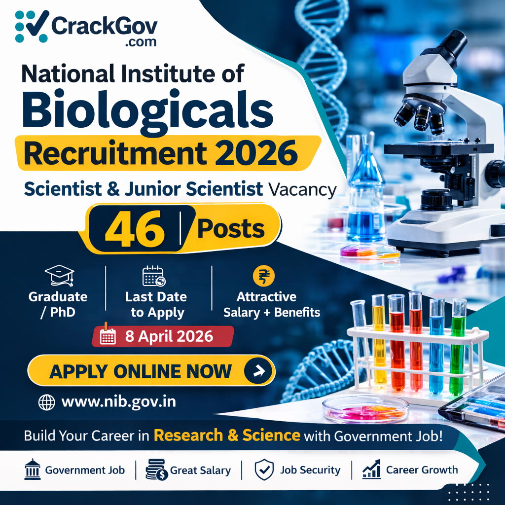 NIB Recruitment 2026 Scientist & Junior Scientist 46 Posts