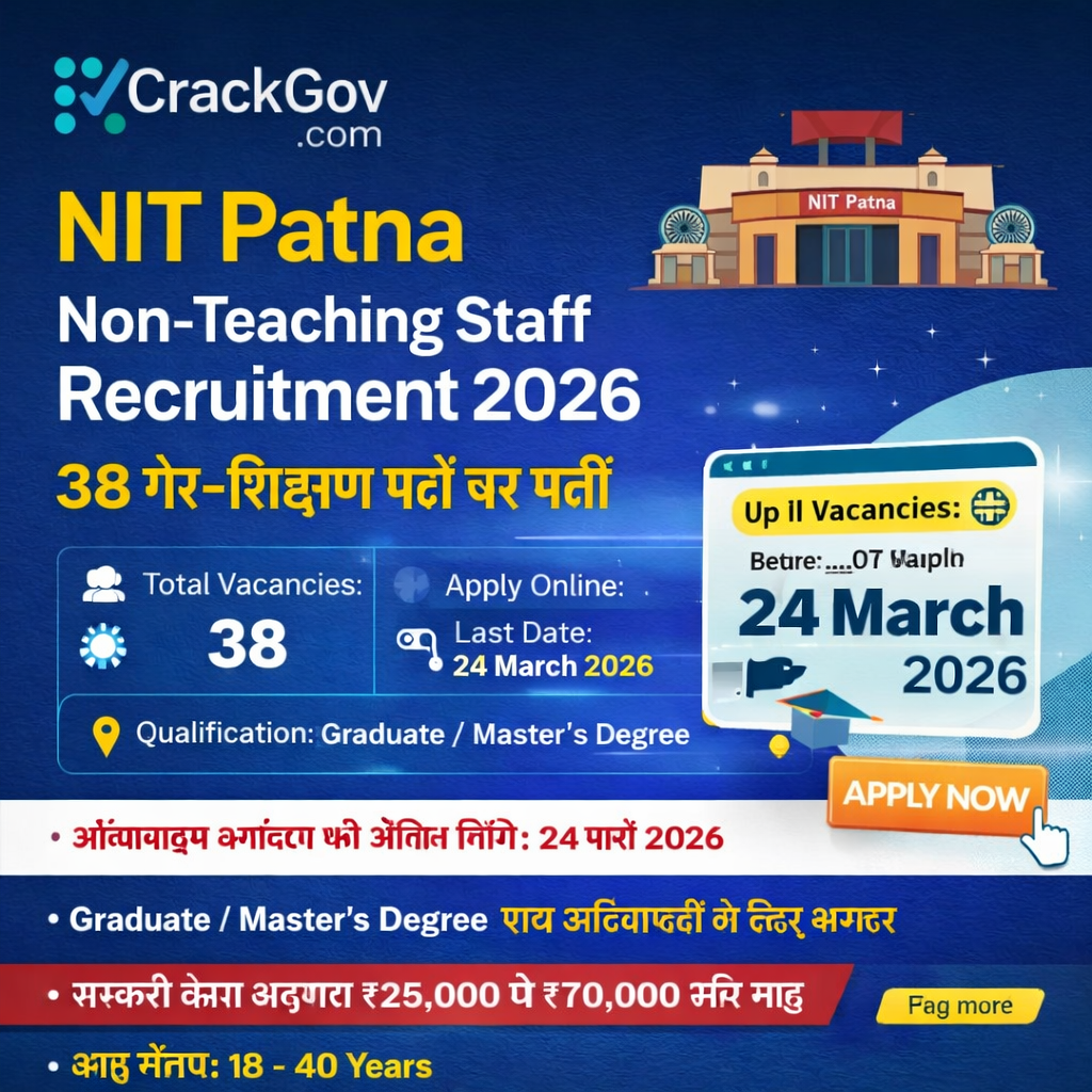 NIT Patna Non-Teaching Staff Recruitment 2026 Apply Online for 38 Posts
