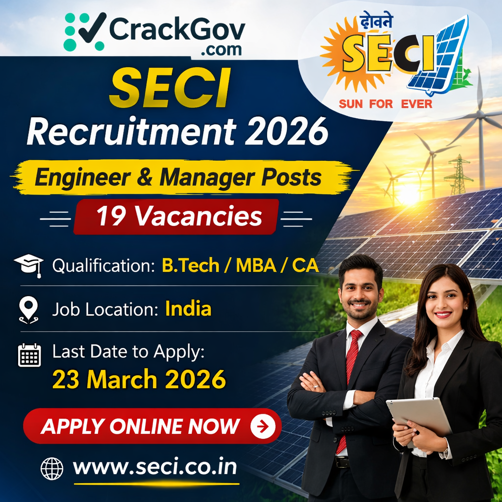 SECI Recruitment 2026 Apply Online for Engineer & Manager 19 Posts
