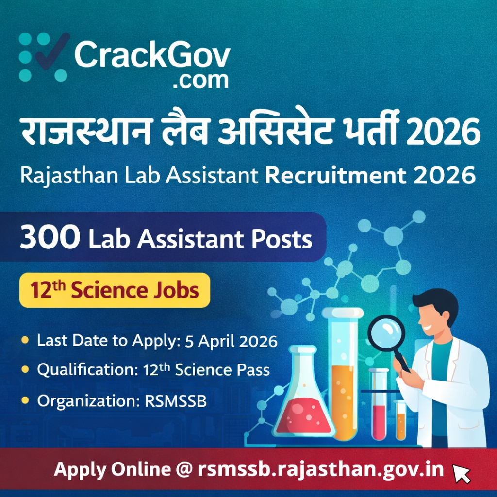 Rajasthan Lab Assistant Recruitment 2026