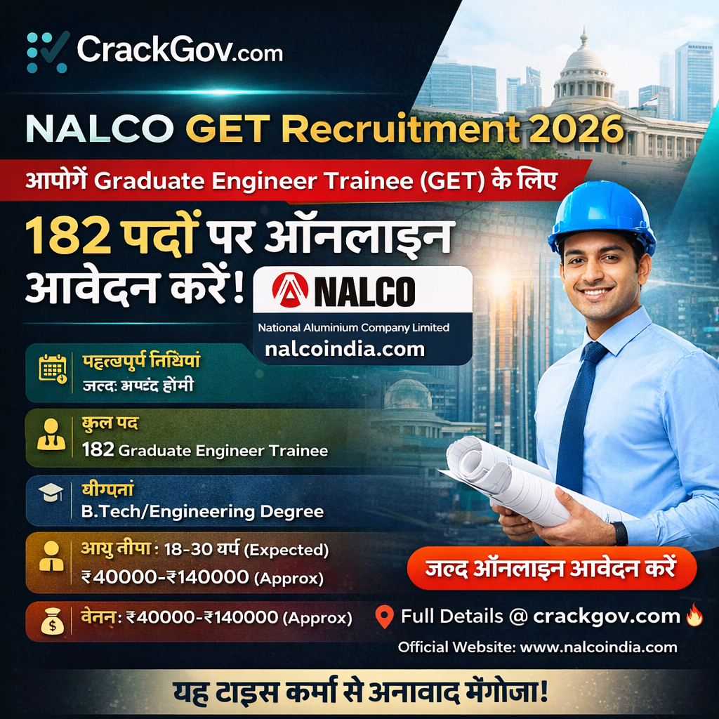 NALCO Graduate Engineer Trainee Recruitment 2026