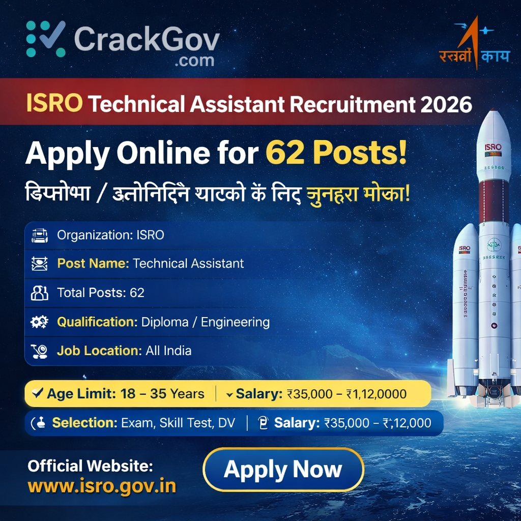 ISRO Technical Assistant Recruitment 2026
