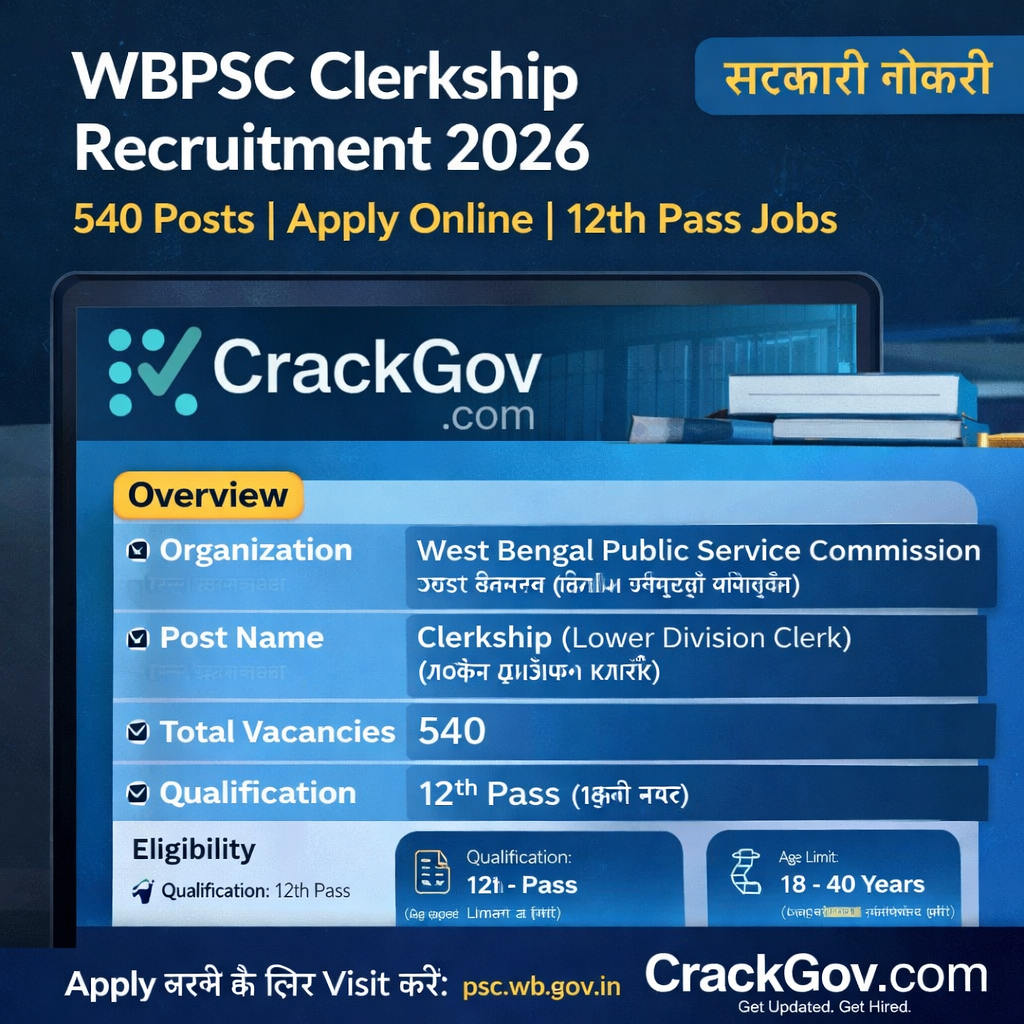 WBPSC Clerkship Recruitment 2026