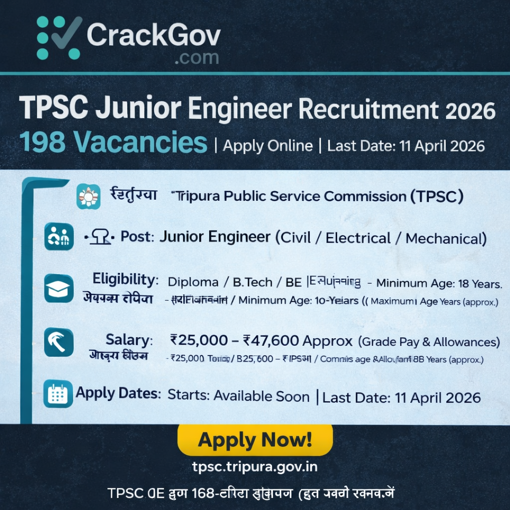 TPSC Junior Engineer Recruitment 2026