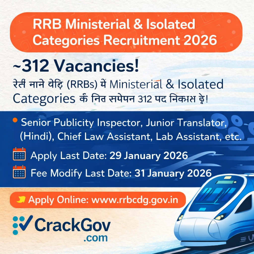RRB Ministerial & Isolated Categories Recruitment 2026