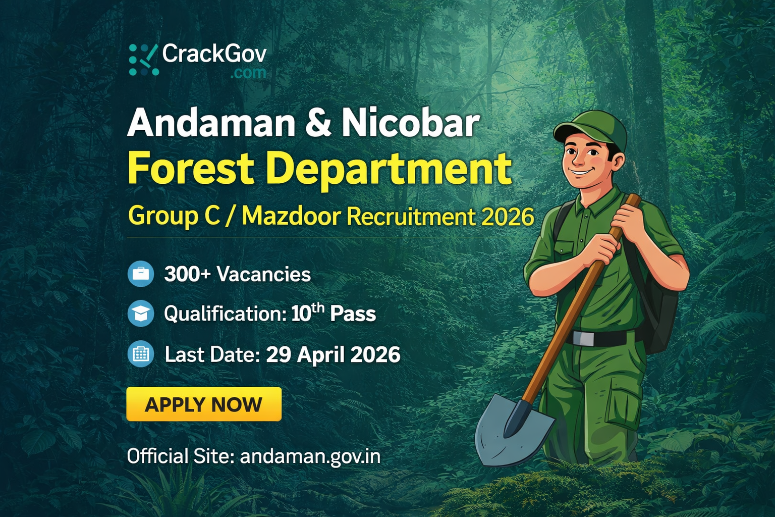 Andaman and Nicobar Forest Department Group C / Mazdoor Recruitment 2026