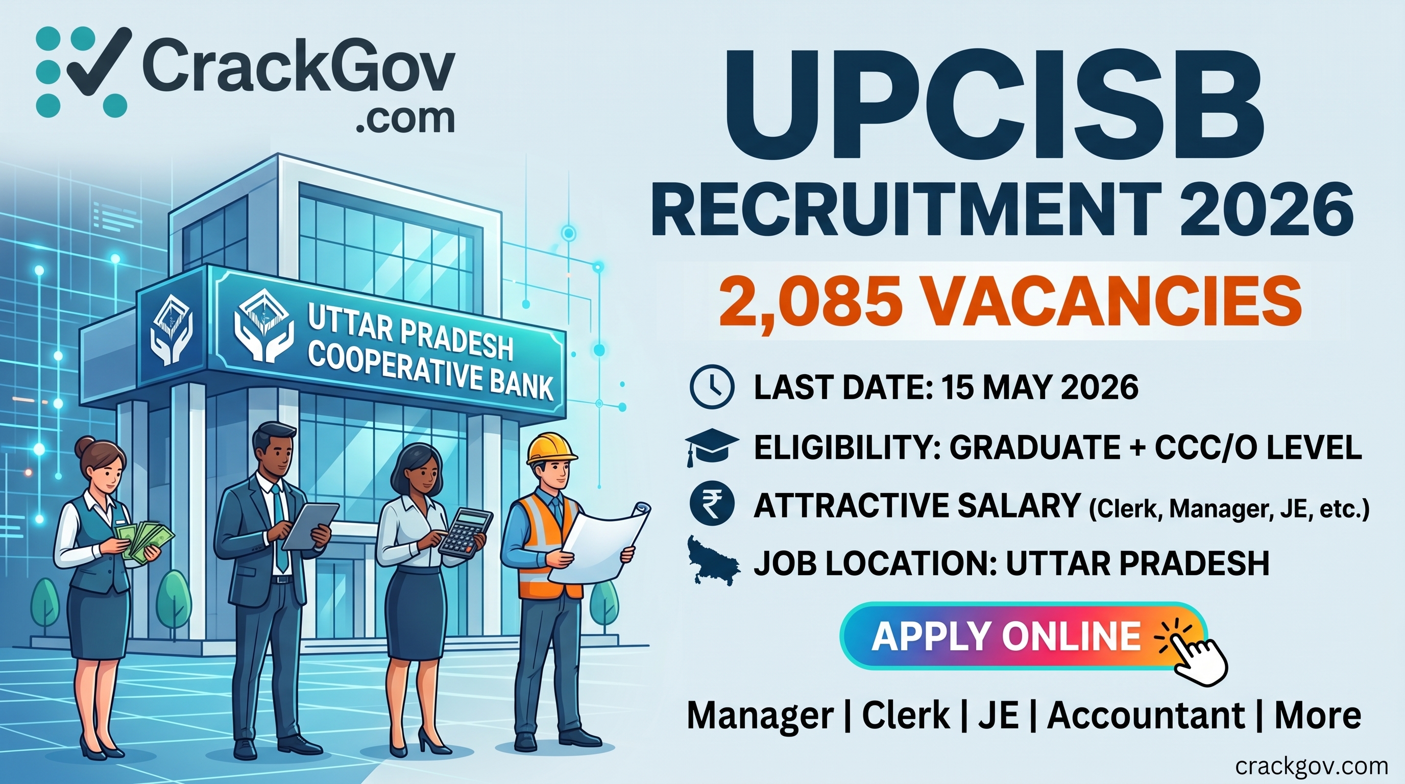  UPCISB Recruitment 2026 Apply Online for 2085 Posts