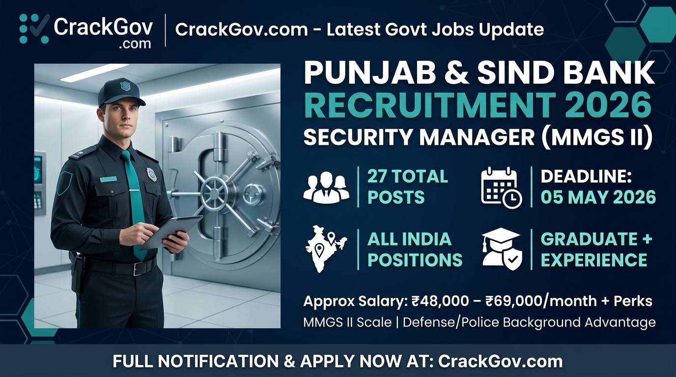 Punjab & Sind Bank Security Manager Recruitment 2026