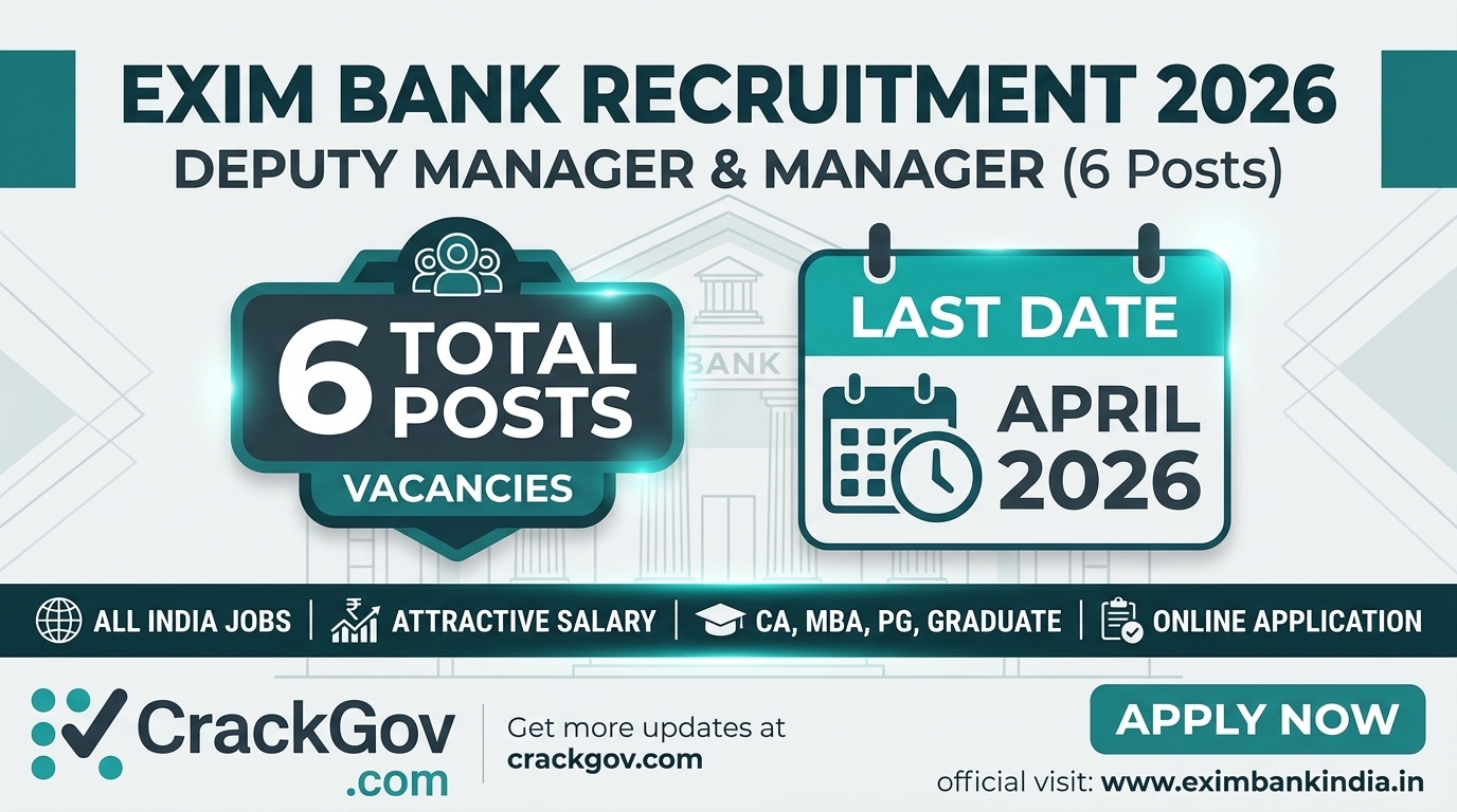 EXIM Bank Deputy Manager & Manager Recruitment 2026