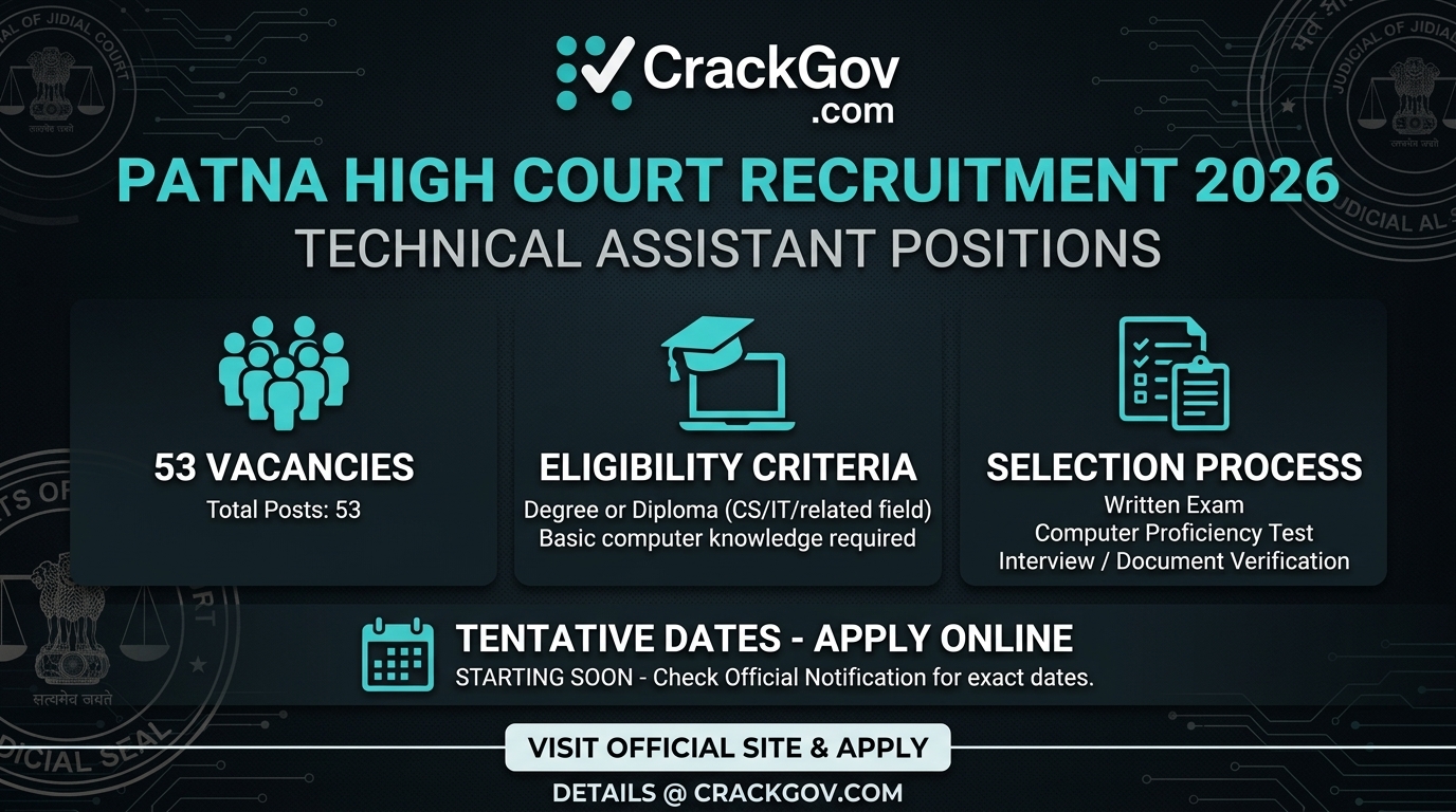Patna High Court Technical Assistant Recruitment 2026