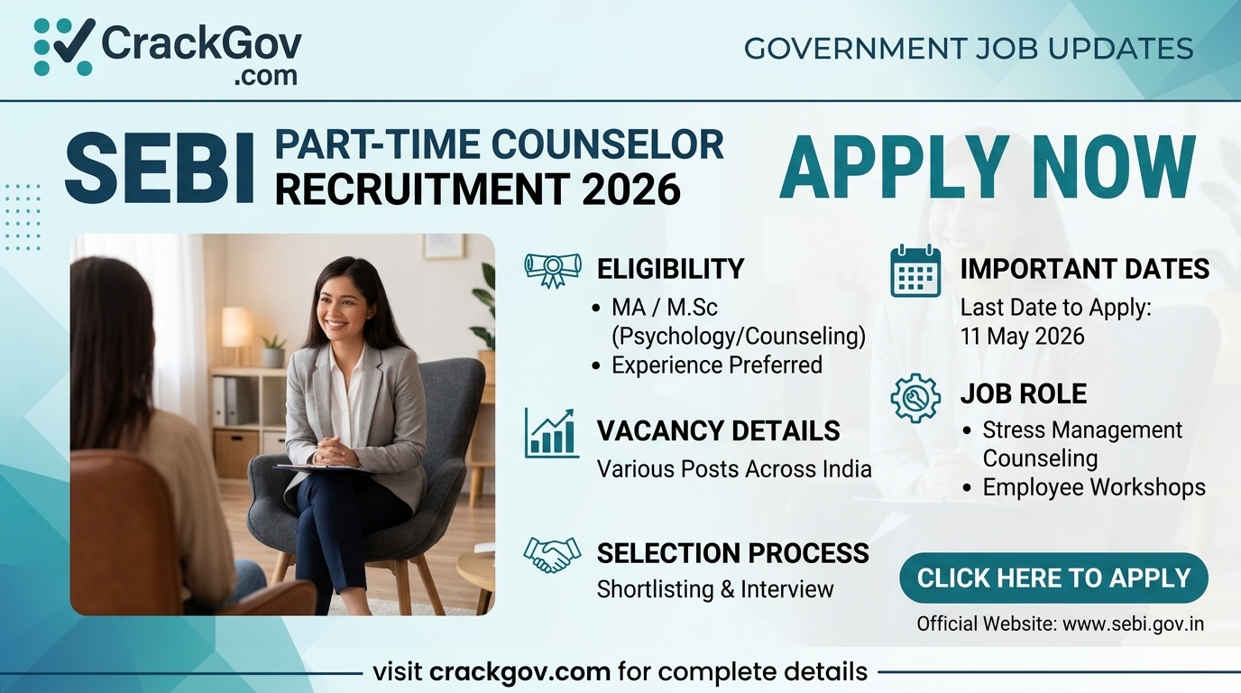SEBI Part-time Counsellor Recruitment 2026