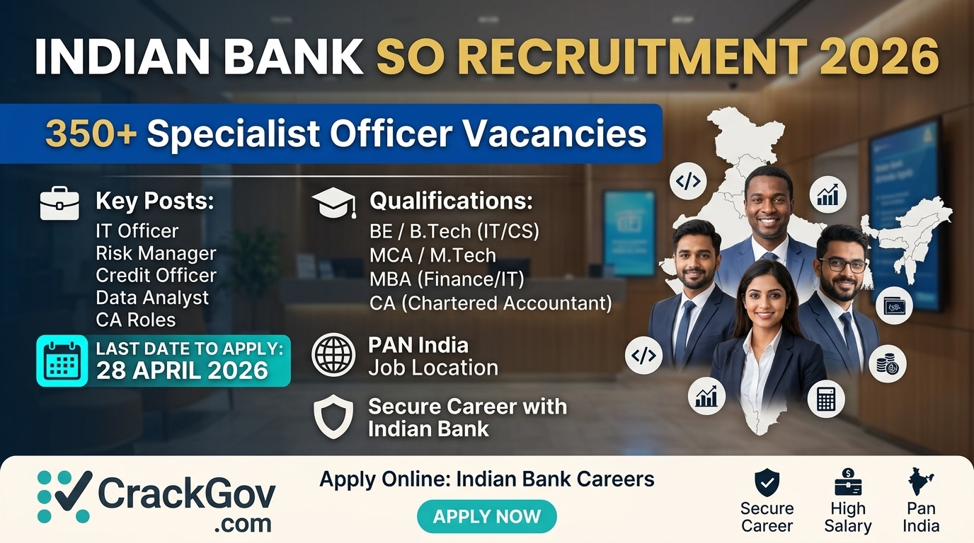 Indian Bank Specialist Officer SO Recruitment 2026