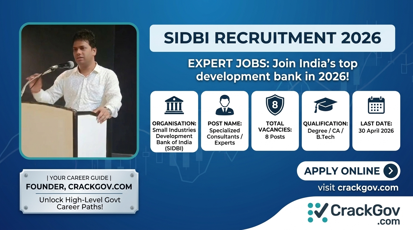 SIDBI Specialized Consultants Recruitment 2026