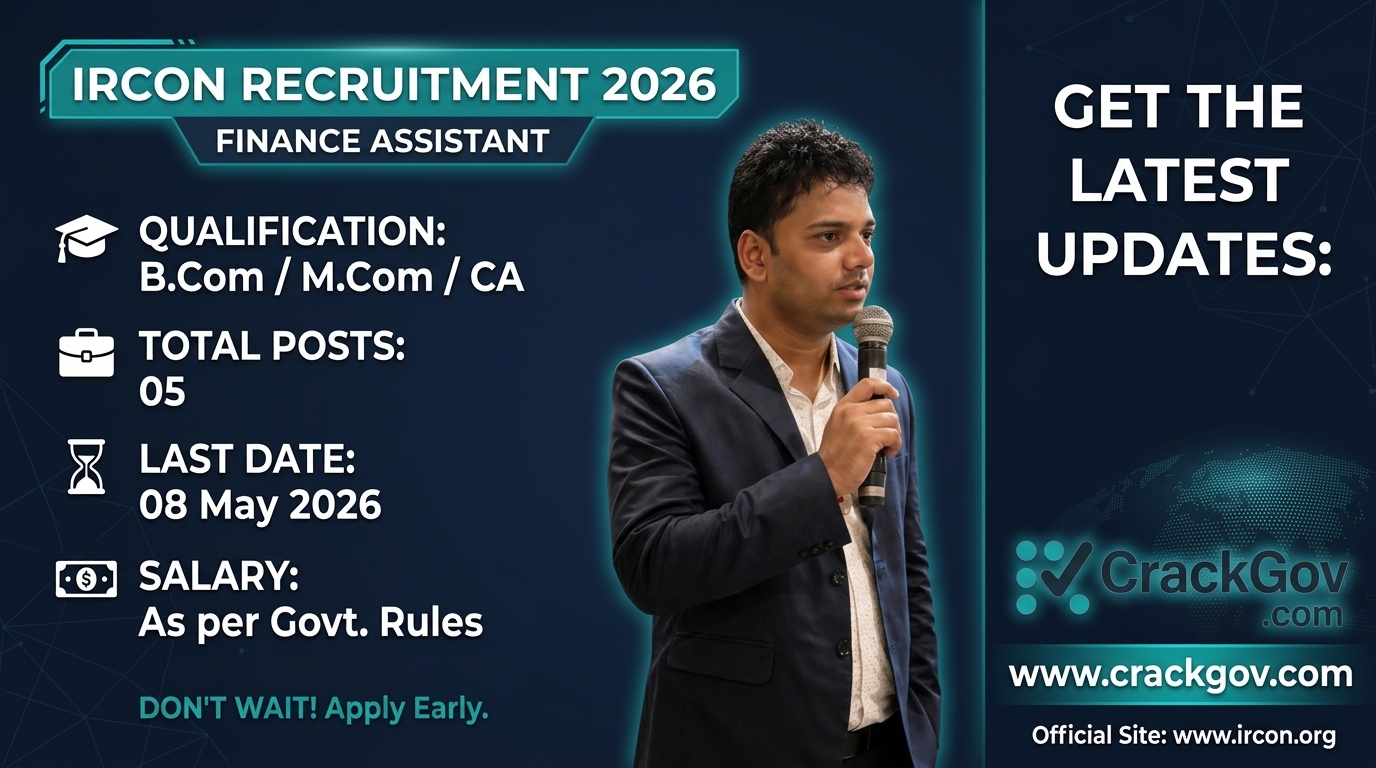 IRCON Finance Assistant Recruitment 2026 Apply Online