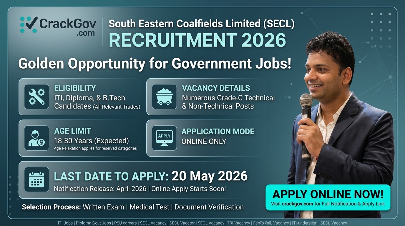 SECL Recruitment 2026 Grade-C Various Posts Apply Online