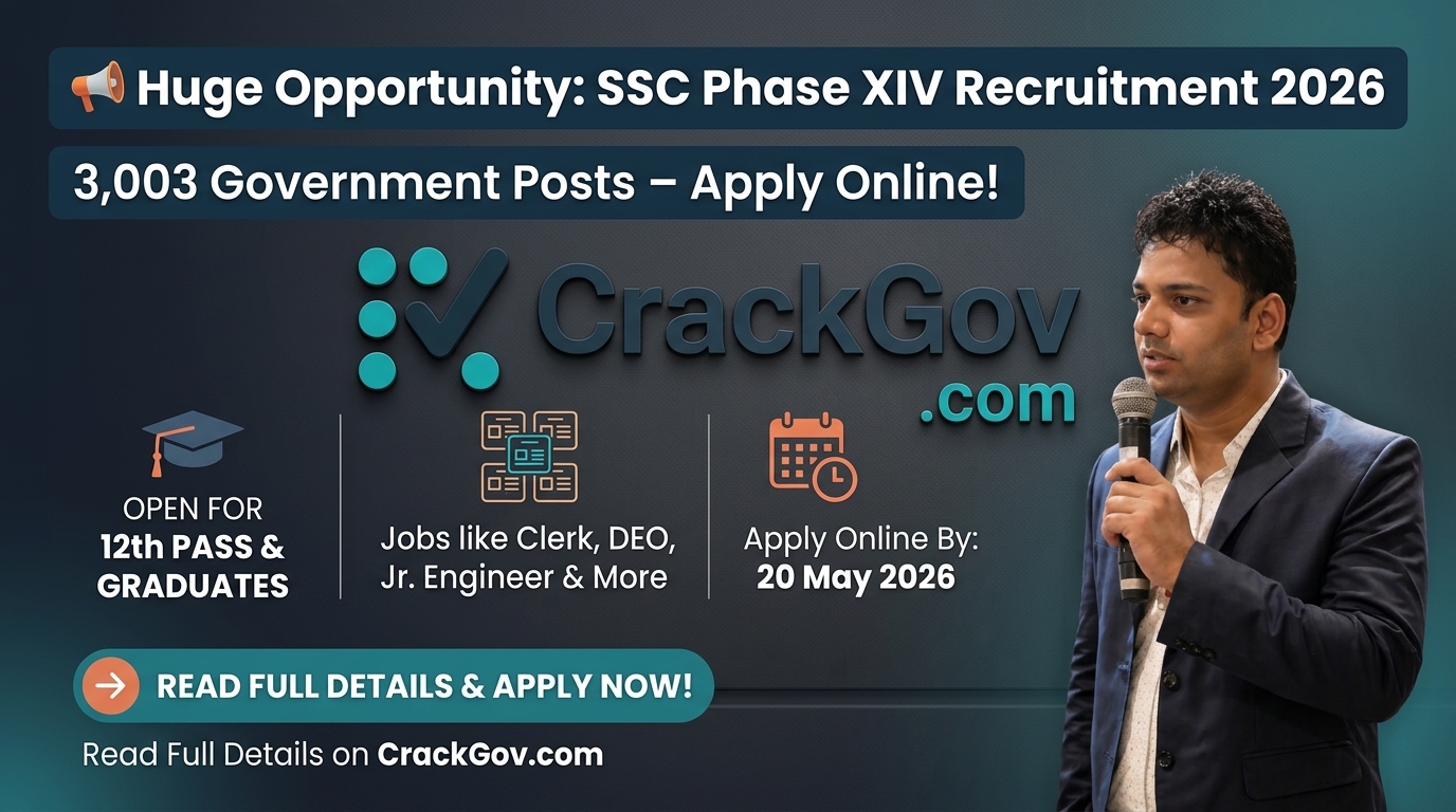 SSC Phase XIV Recruitment 2026 – 3003 Various Posts