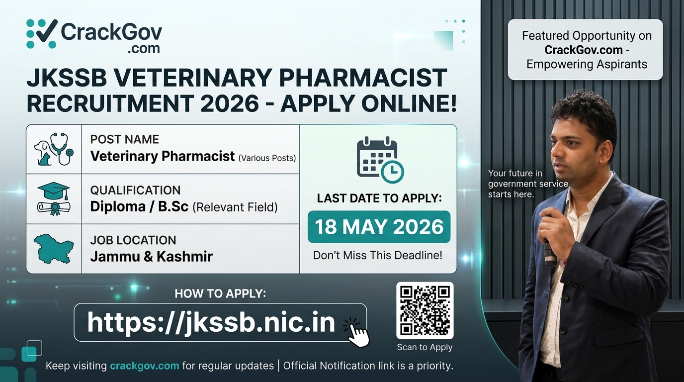 JKSSB Veterinary Pharmacist Recruitment 2026 Apply Online