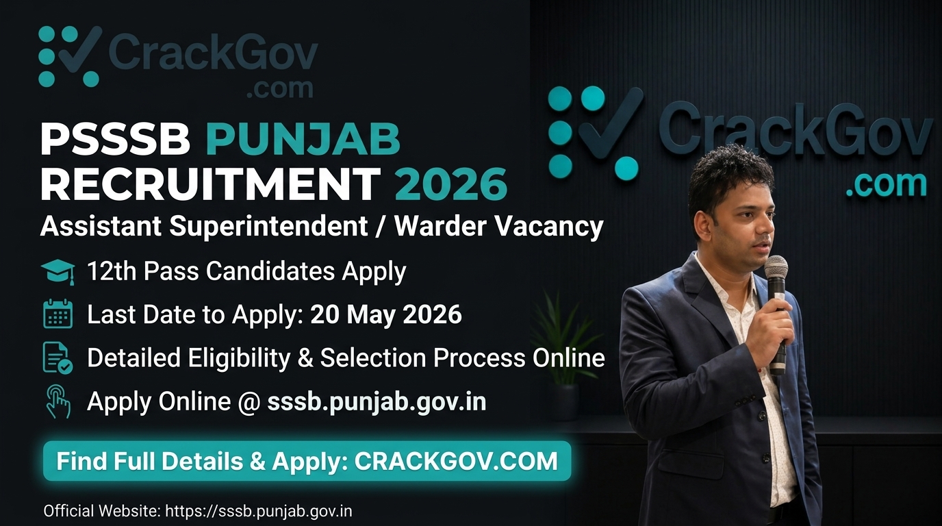 PSSSB Assistant Superintendent / Warder Recruitment 2026