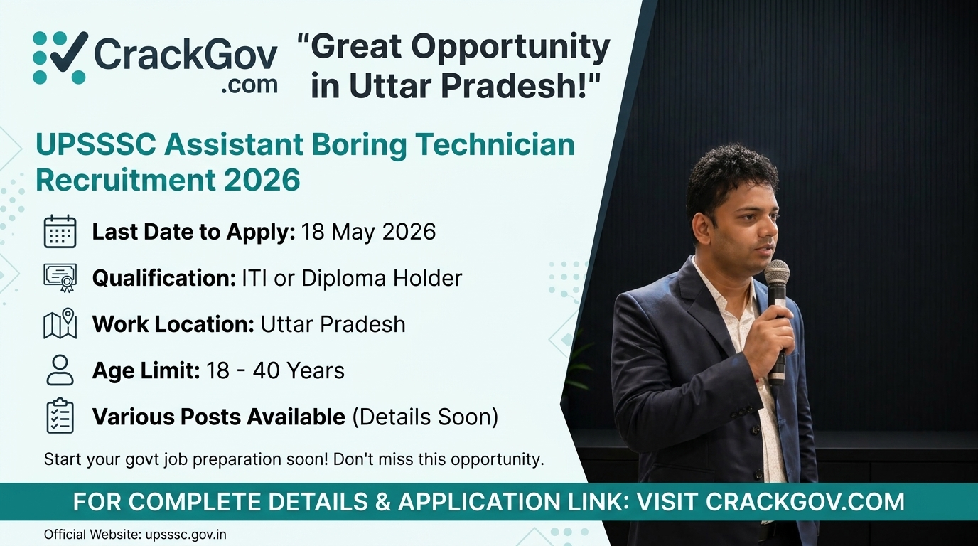 UPSSSC Assistant Boring Technician Recruitment 2026