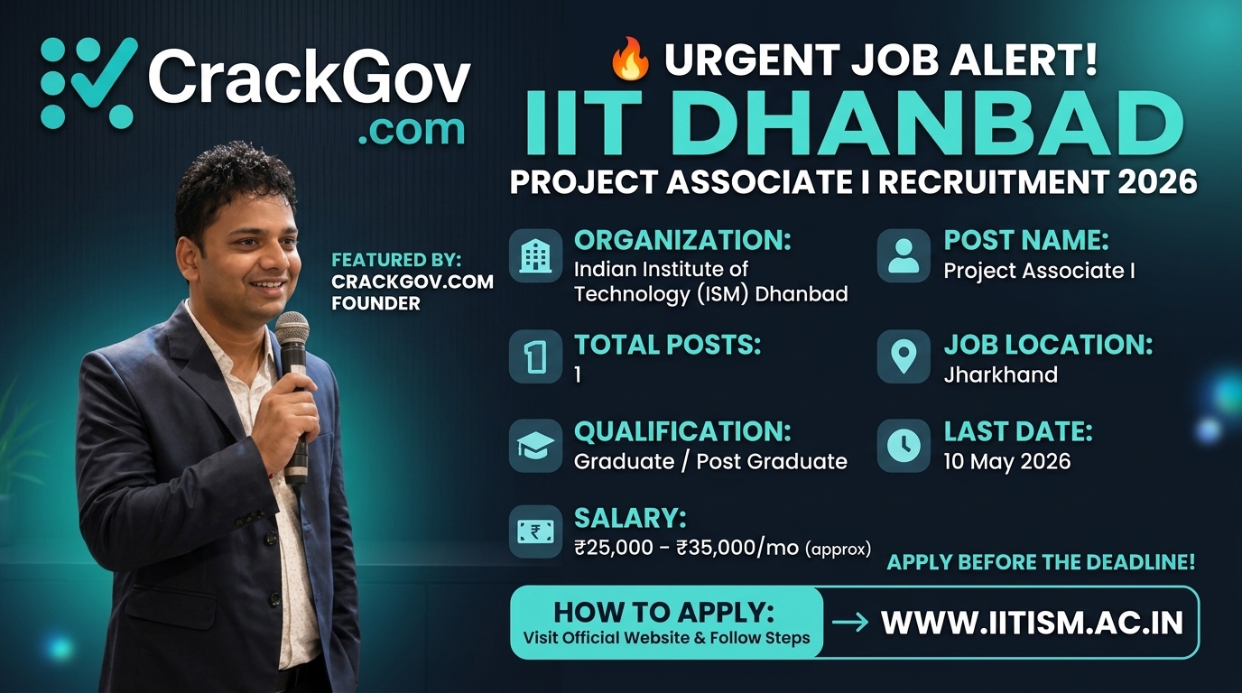 IIT Dhanbad Project Associate I Recruitment 2026