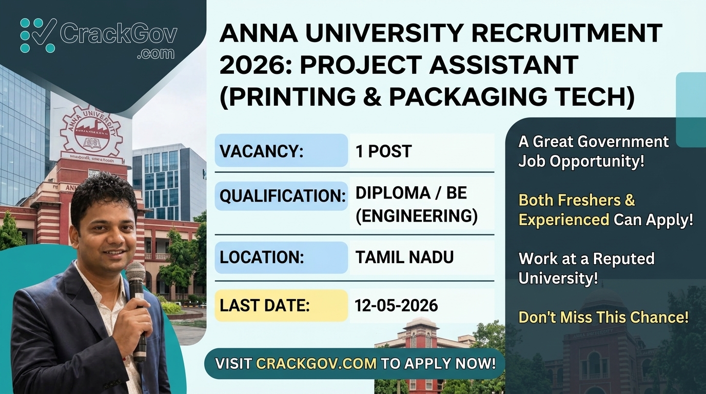 Anna University Project Assistant Recruitment 2026