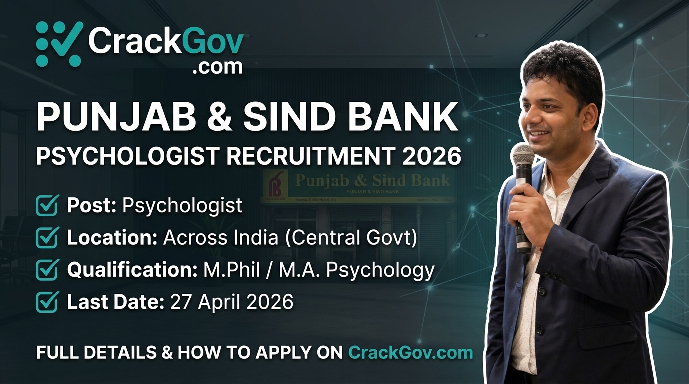 Punjab & Sind Bank Psychologist Recruitment 2026