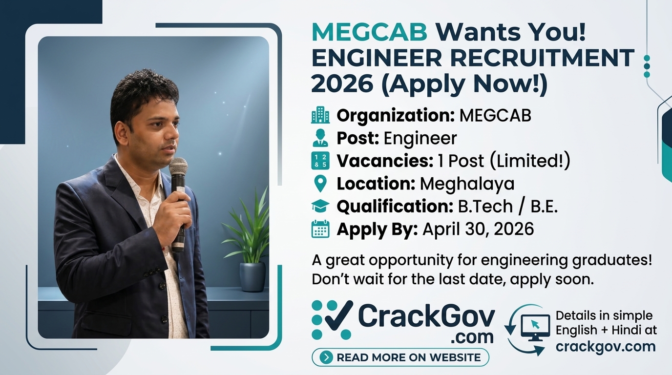 MEGCAB Engineer Recruitment 2026 Apply Offline/Online