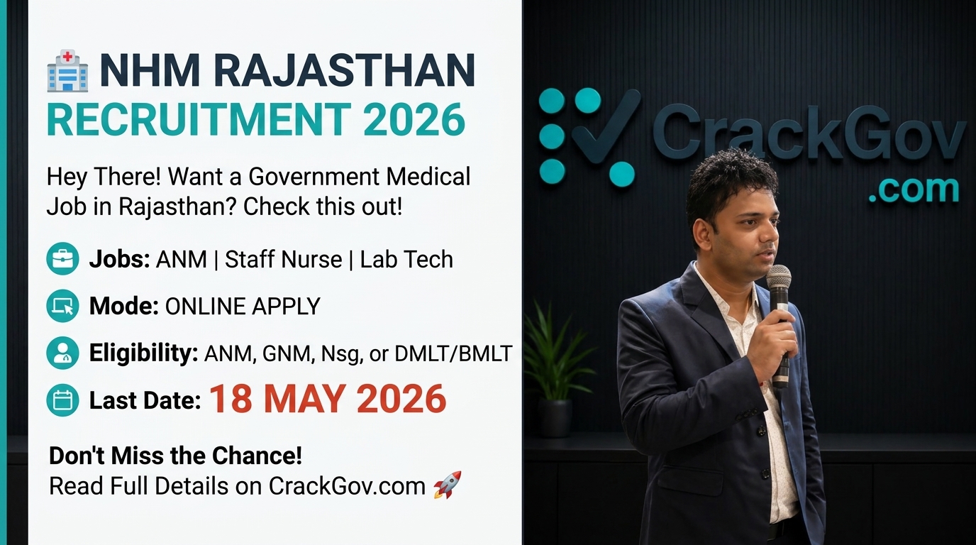 NHM Rajasthan Recruitment 2026 for ANM, Staff Nurse & Lab Technician Posts