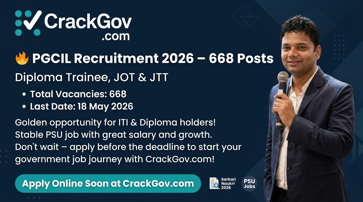 PGCIL Recruitment 2026 for 668 Diploma Trainee, JOT & JTT Posts