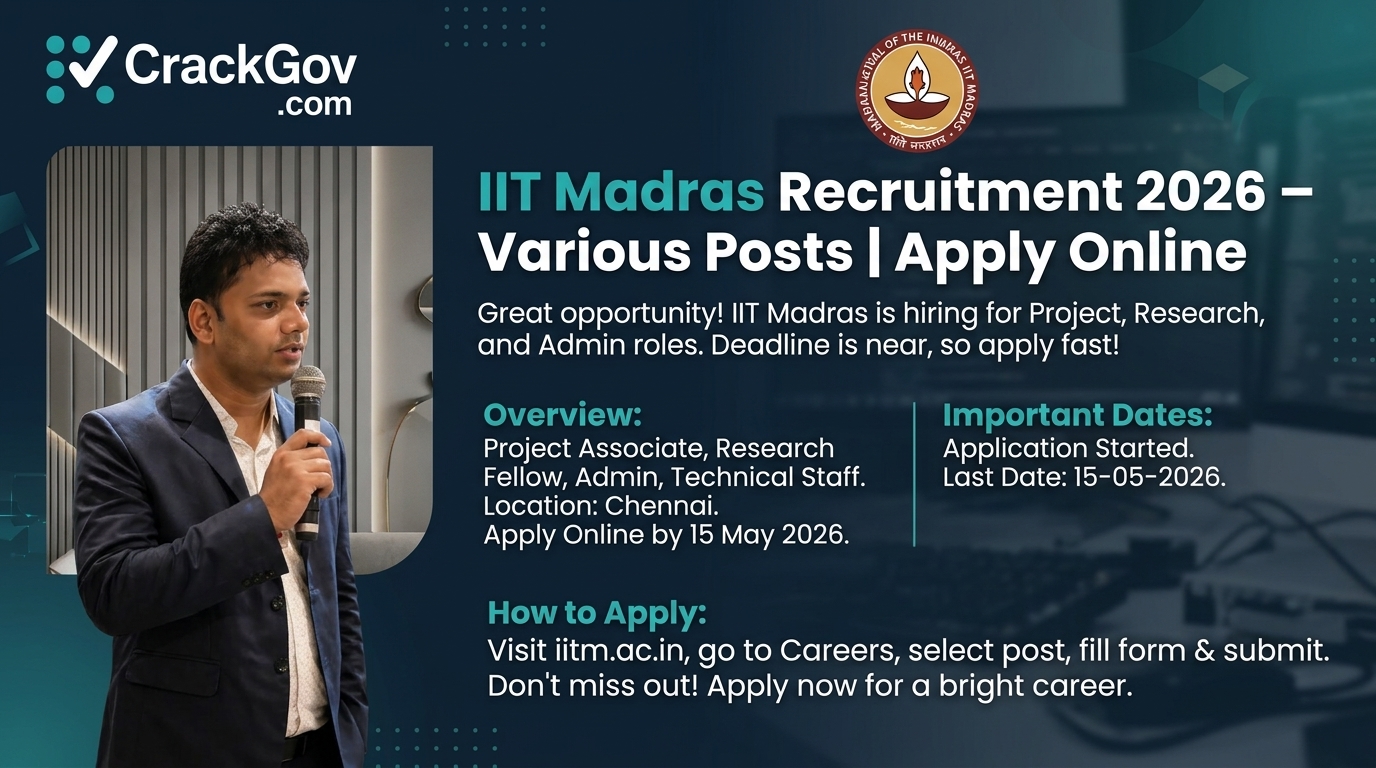 IIT Madras Recruitment 2026 Various Posts