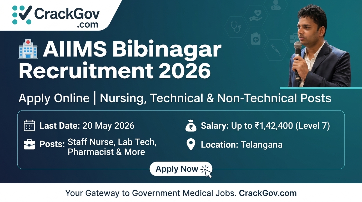 AIIMS Bibinagar Recruitment 2026 for Nursing, Technical & Non-Technical Posts