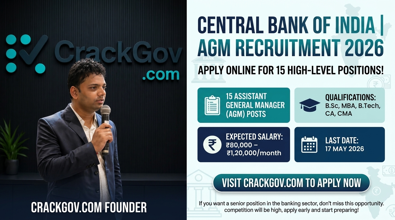 Central Bank of India Assistant General Manager (AGM) Recruitment 2026