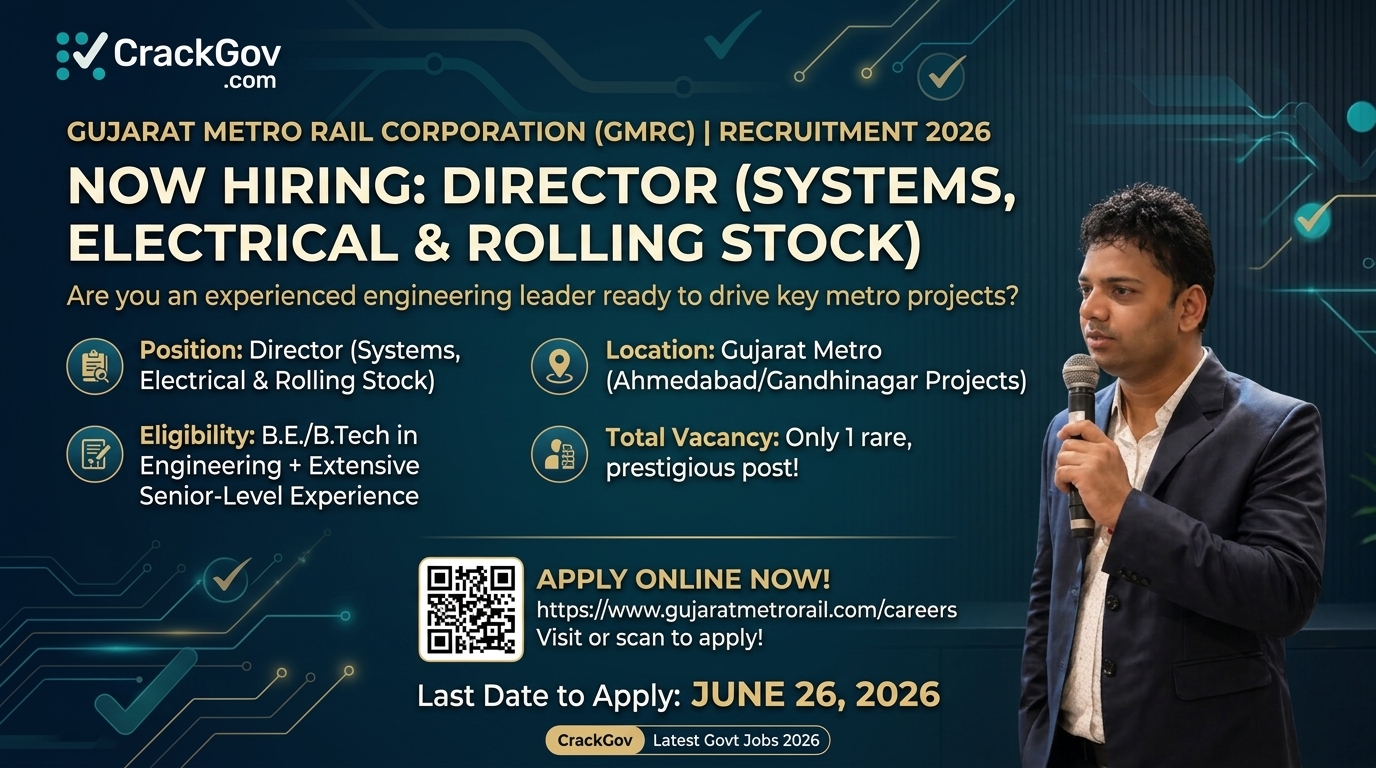 GMRC Director (Systems, Electrical & Rolling Stock) Recruitment 2026
