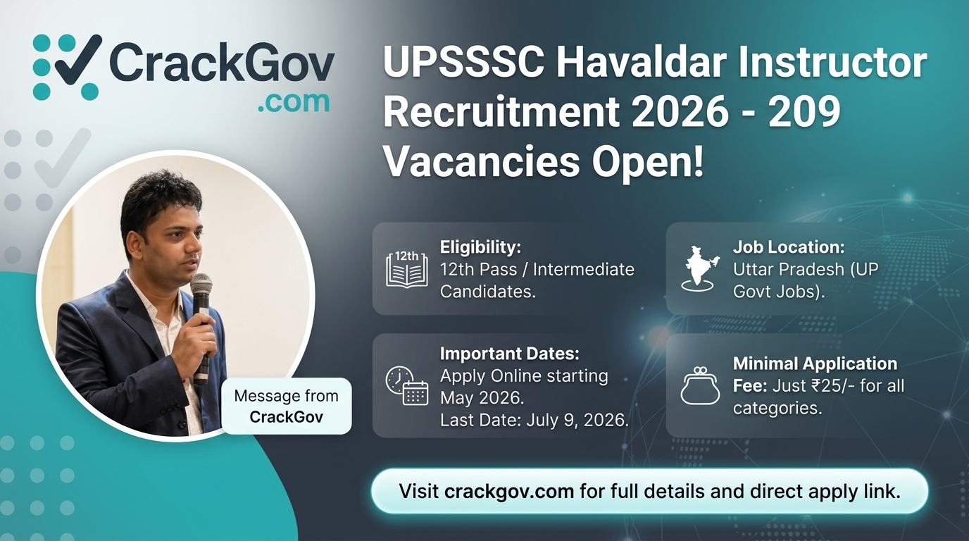 UPSSSC Havaldar Instructor Recruitment 2026