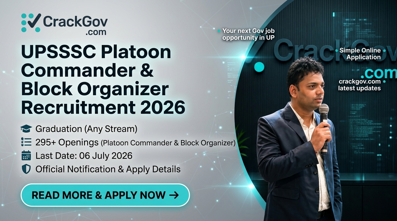 UPSSSC Platoon Commander & Block Organizer Recruitment 2026