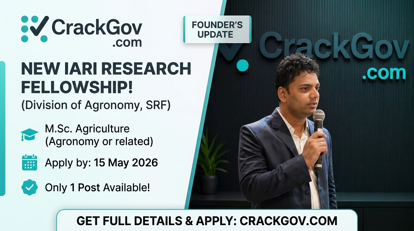 IARI SRF Agronomy Recruitment 2026