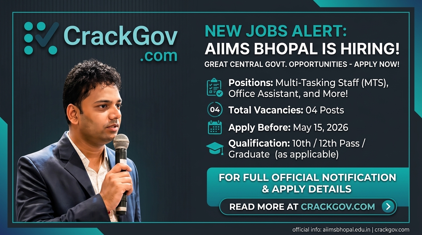 AIIMS Bhopal MTS, Office Assistant & Various Posts Recruitment 2026